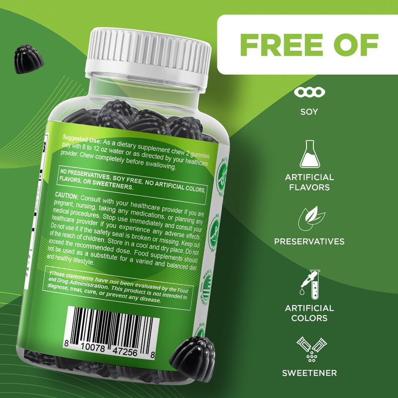 Vitamatic Moringa Gummies – Sugar-Free Botanical Extract – Green Superfood Supplement – Vegan, Pectin-Based, Non-GMO – Plant-Based Gummies – 60 Count 60 Count (Pack of 1)
