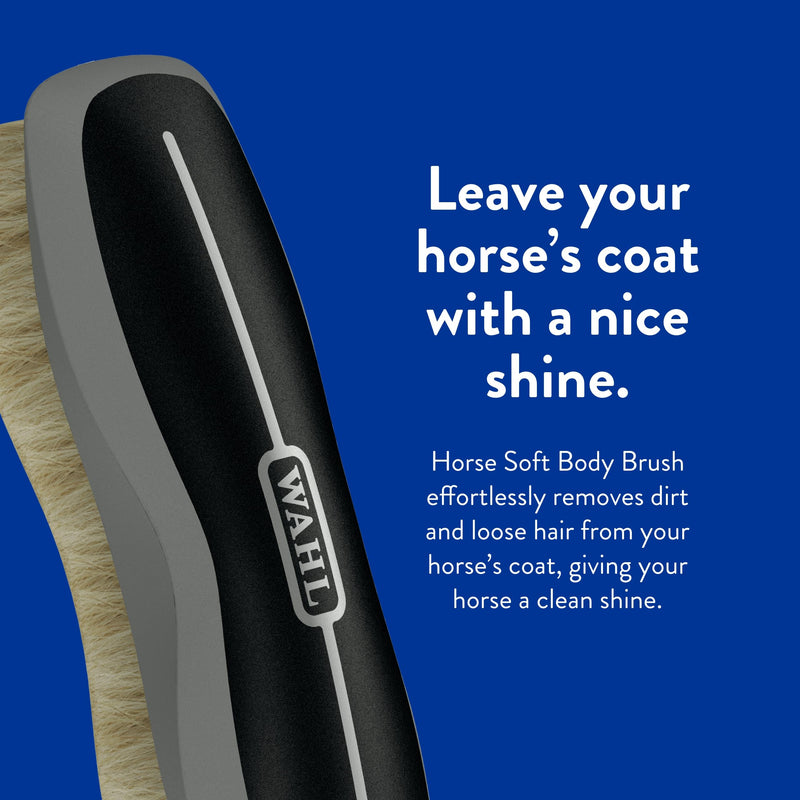 WAHL Professional Animal Equine Soft Body Horse Brush - Black Soft Body Brush - BeesActive Australia