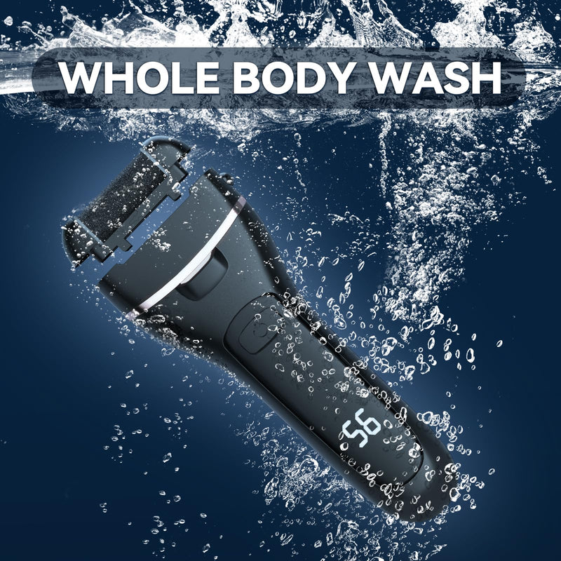 Electric Callus Remover for Feet with Rechargeable Waterproof 17 in 1 Professional Pedicure Kit with 3 Roller Heads 2 Speed Foot Care Tools Perfect for Dead Hard Cracked Dry Skin