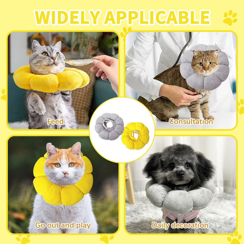 GUTERTOP Pack of 2 Cat Neck Brace, Adjustable Cat Collar, Sunflower Neck Brace for Pet Recovery, Protection from Licking - BeesActive Australia