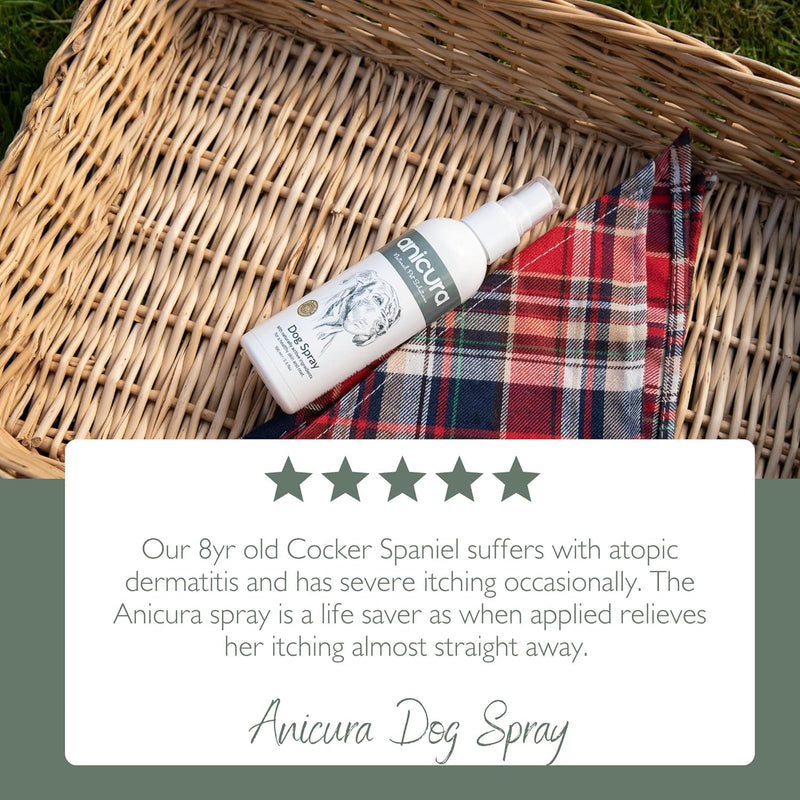 Anicura Dog Spray - instant relief for itchy, dry skin & allergies. Helps reduce scratching, licking & discomfort. Gentle, natural care for small, medium & large dogs. Bundle Value (2 × 100ml pack)