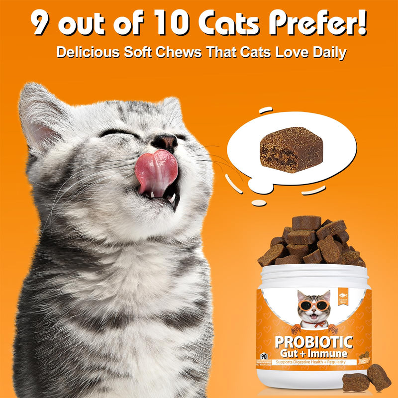 Bailey & Buddies Probiotic Cat Supplements- Natural Pumpkin Powder for Healthy Gut & Sensitive Tummy. Reduces Scooting, Loose Stools, Smelly, Itchy Ears for Small, Medium Cats