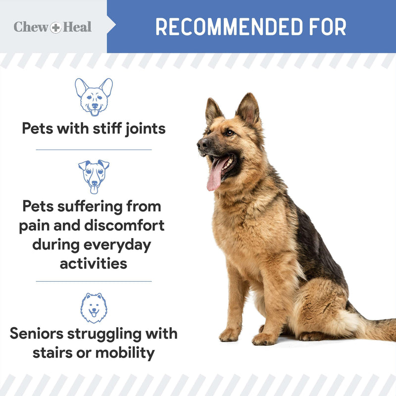 Chew + Heal Labs Liquid Glucosamine for Dogs Hip and Joint Supplement - 16 oz Bacon Flavored Advanced Mobility Support - Made with Glucosamine, Chondroitin, MSM, Turmeric, and Green Lipped Mussel - PawsPlanet Australia