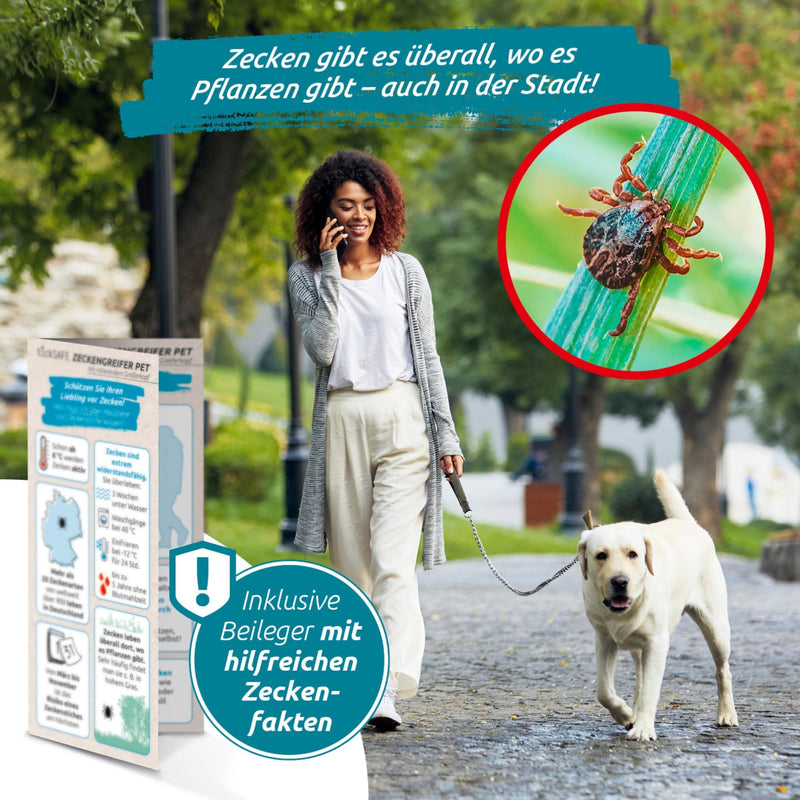 tickSAFE tick gripper with rotating gripper head for use on animals | The better alternative to tick tweezers - no squeezing, pulling or pressing - simply unscrew gently 1 piece of turquoise (animal) - BeesActive Australia