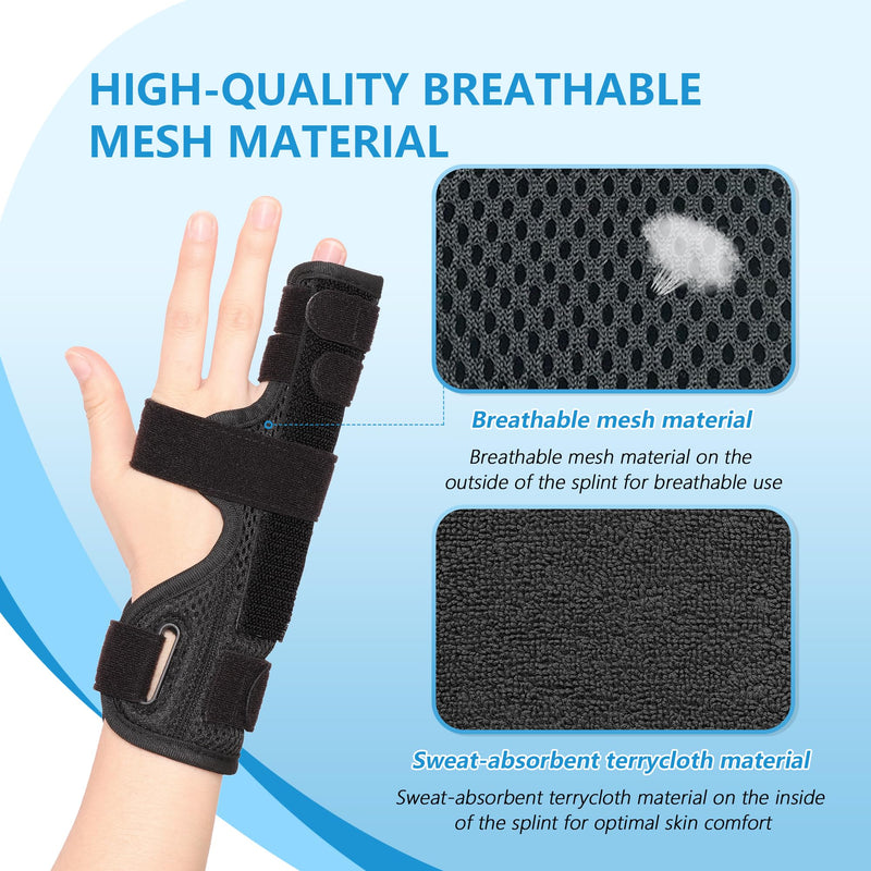 Pinky Finger Splint, Boxer Fracture Splint, Metacarpal Splint for 4th or 5th Finger, Finger Splint for Broken Finger Trigger Finger Arthritis Tendonitis,Fits for Left & Right Hand(Mesh,S/M) Mesh S/M