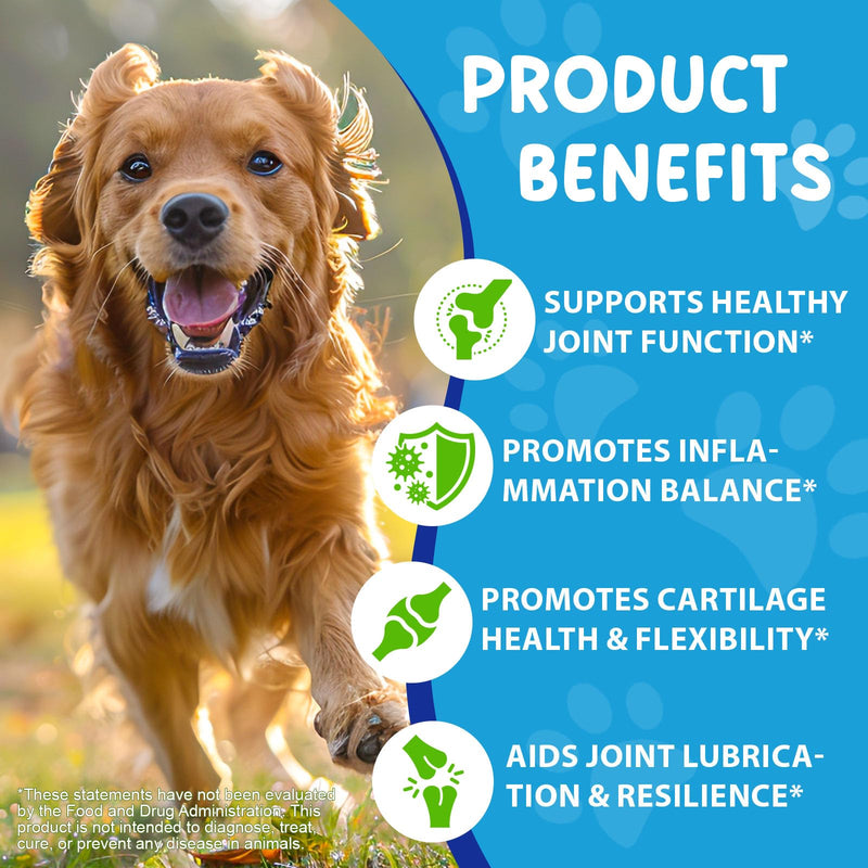 Joint Aid & Relief for Dogs, Dog Joint Aid Liquid Drops, Promote Healthy Joints, Reduce Inflammation, Restore Cartilage - 60 ml