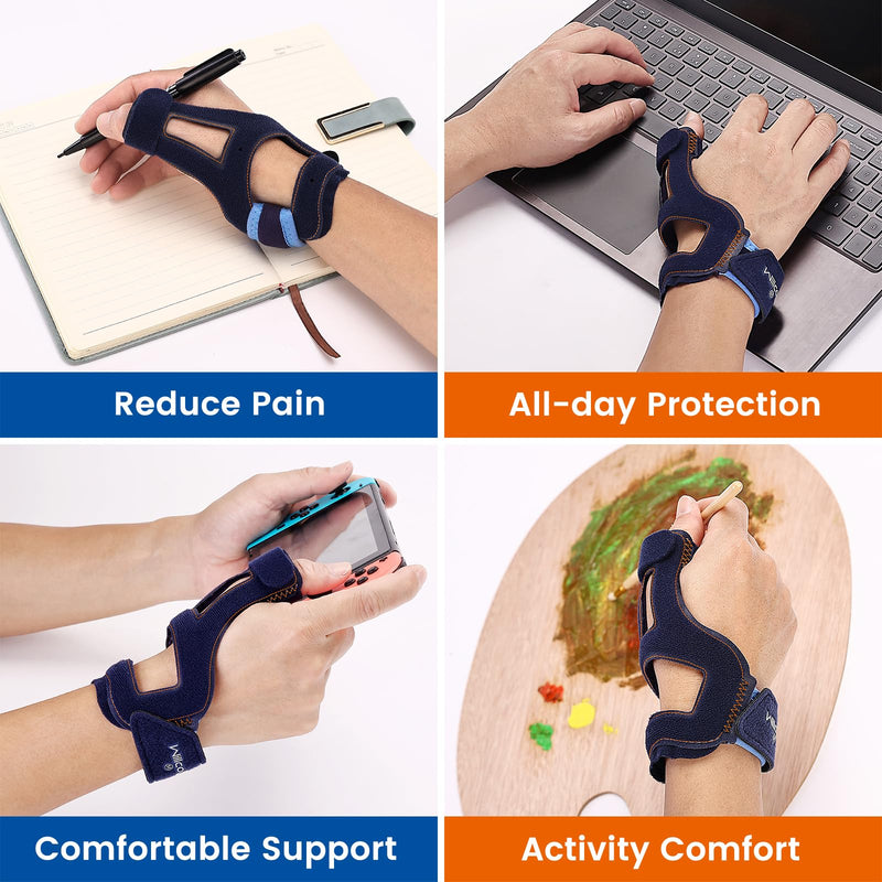 Thumb Brace for Arthritis Pain Relief, Without Limiting Hand Function, Spica Splint for Tendonitis for Women Men (Medium, 6.3-7.3 inch) Medium