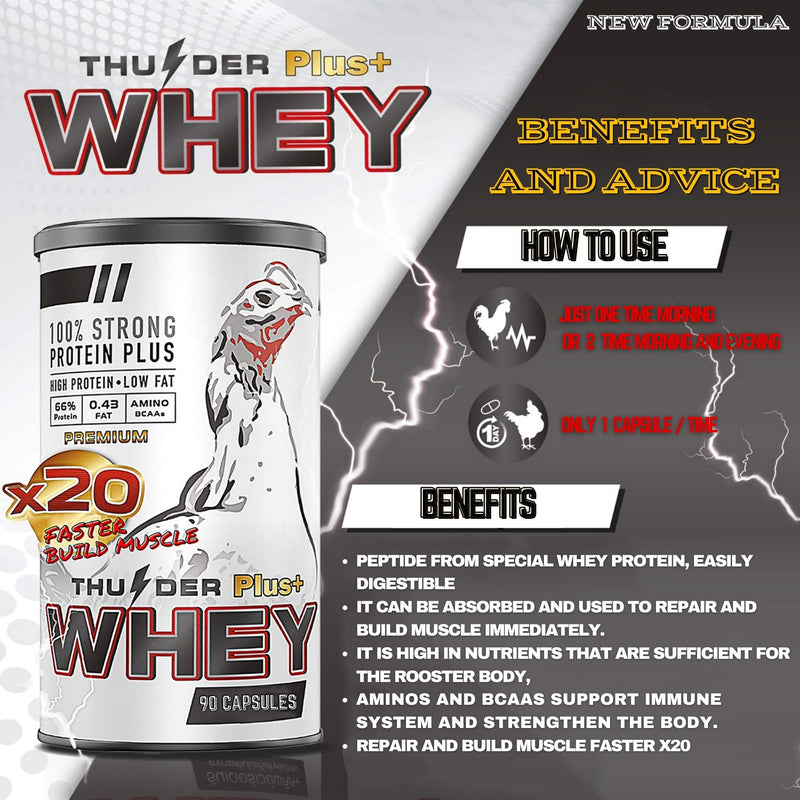 HULX Faster X3 New Formula Vitamins Health Chicken Supplement Capsules Faster X3 New Formula Whey Protein+ & Restore+ 90 Capsules