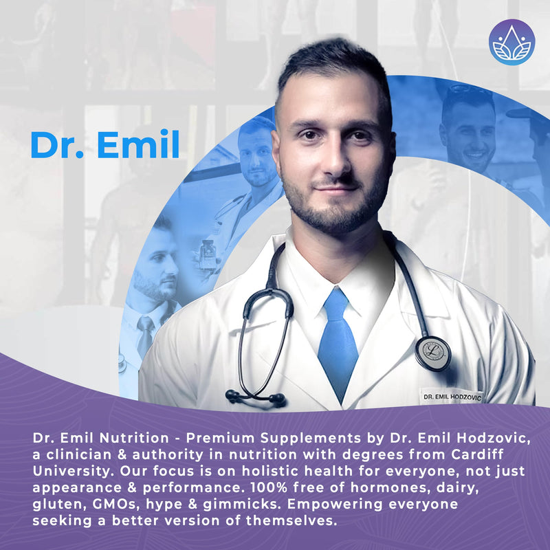 Dr. Emil 500mg Resveratrol, 100mg Quercetin, Healthy Aging, 60 Capsules | Healthy Aging Formula with 500mg Resveratrol and 100mg Quercetin to Support Normal Cellular and Cognitive Health