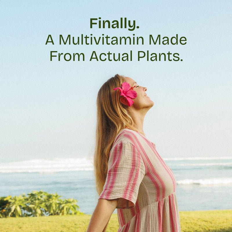 SUPER PLANTS Organic Whole Food Multivitamin - Energy, Immunity and Mood | All Natural, No Synthetics - For Men and Women - Non-GMO Daily Multivitamin (30 Servings)