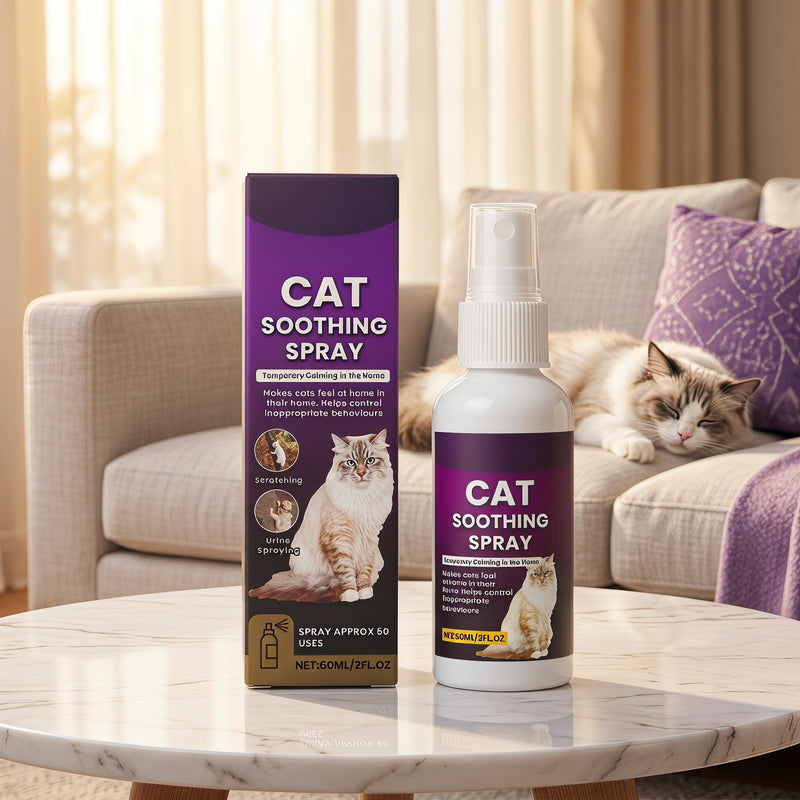Cat Calming Spray, Cat Pheromone Spray to Help Anxiety Calm During Travel Stress for Cats and Reduce Scratching, Urine Marking, Excessive Grooming Calm Relaxing - Cat Pheromones Calming Spray (60mL)