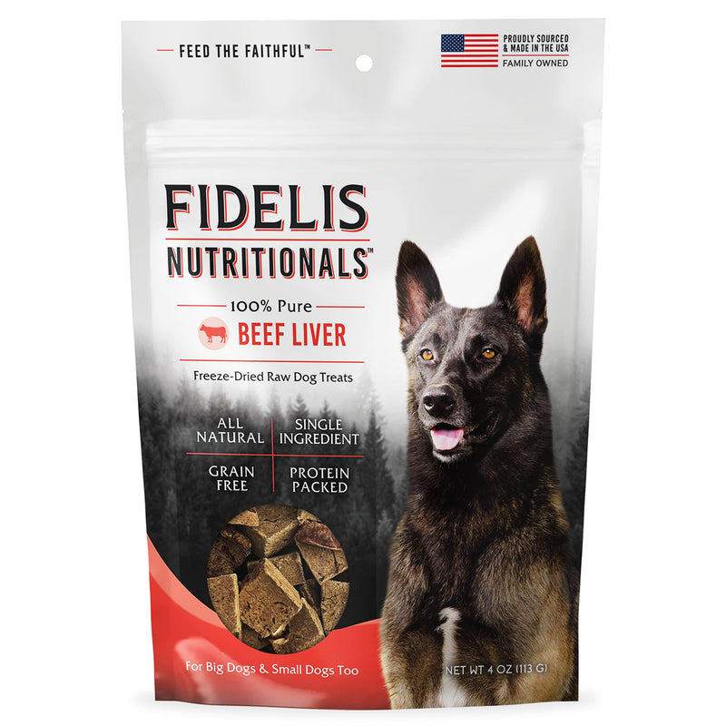 FIDELIS Freeze Dried Dog Treats for Large & Small Dogs, Gluten-Free (4 oz) - FIDELIS Dog Multivitamin Chewable (60 Vitamin Soft Chews) - BeesActive Australia