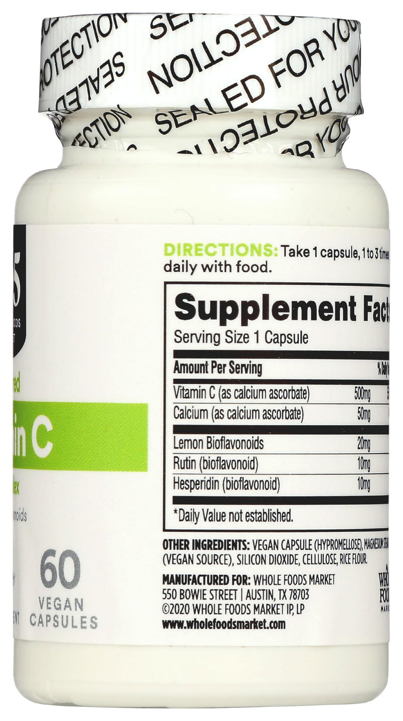 365 by Whole Foods Market, Buffered Vitamin C Complex, Vegan, 60 Capsules