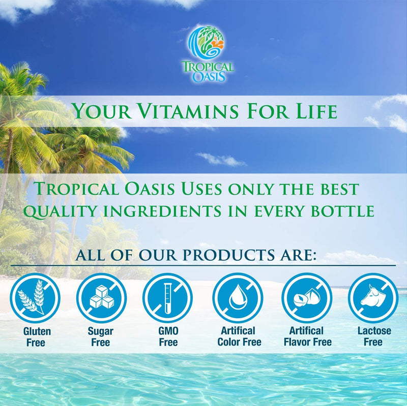 Tropical Oasis–Premium Liquid Glucosamine Chondroitin & MSM- Liquid Joint Support Formula 1500mg Glucosamine, 800mg Chondroitin, & 500mg MSM - 16 Fl Oz Tropical 16 Fl Oz (Pack of 1)