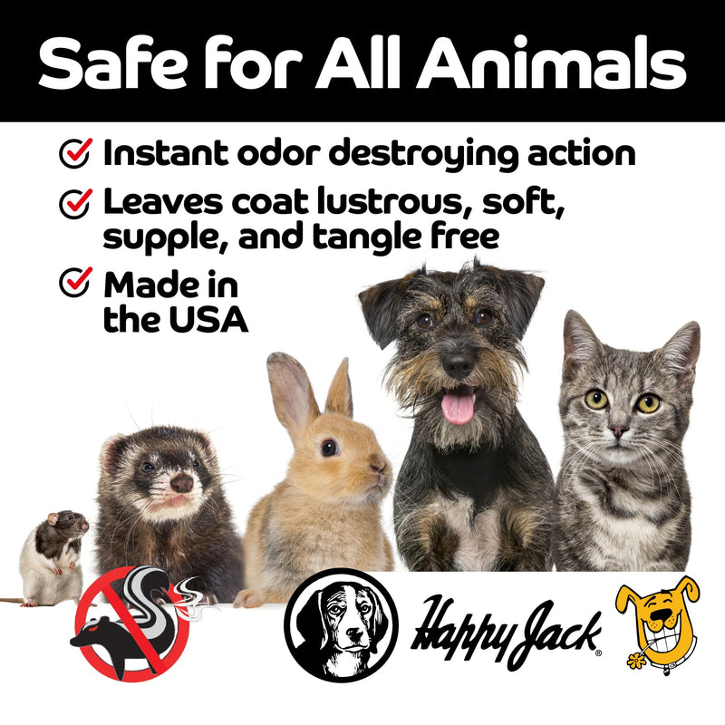 Happy Jack Mephidide Anti Skunk Shampoo for Dogs, Cats, Pets – Hypoallergenic Skunk Odor Remover for Dogs – Deodorizing Dog Shampoo (16oz) - PawsPlanet Australia