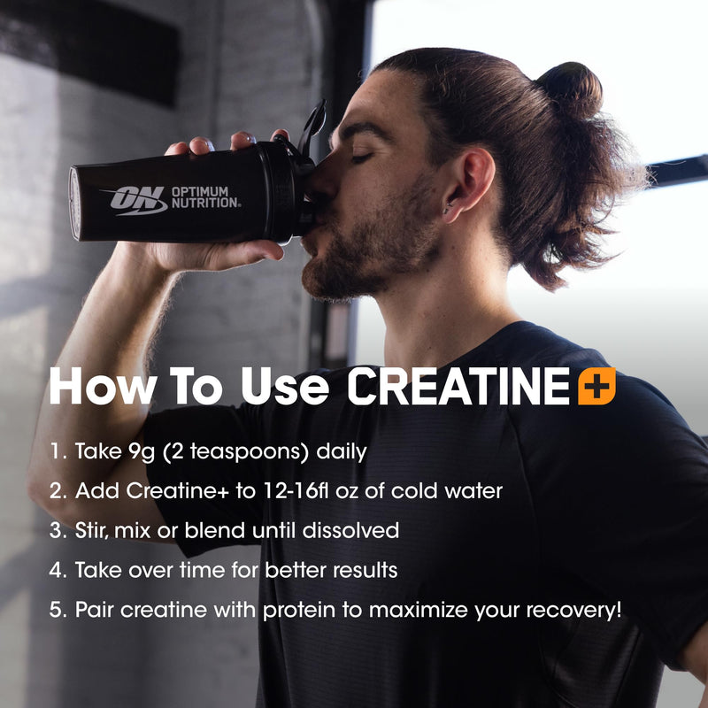 Optimum Nutrition Creatine Monohydrate Plus Powder, Orange Passionfruit Flavored Creatine Performance Blend With Electrolytes for Hydration, Added Vitamins, 40 Servings, 360 Grams (Packaging May Vary) | Monohydrate Creatine Performance Blend, with Elec...