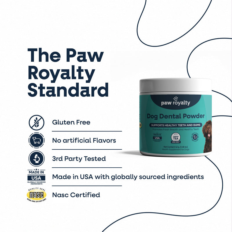 Dog Dental Powder | Tartar Control, Bamboo Extract & Green Tea for Clean Teeth, Healthy Gums & Periodontal Support | Daily Dental Care for Dogs | 90 Servings