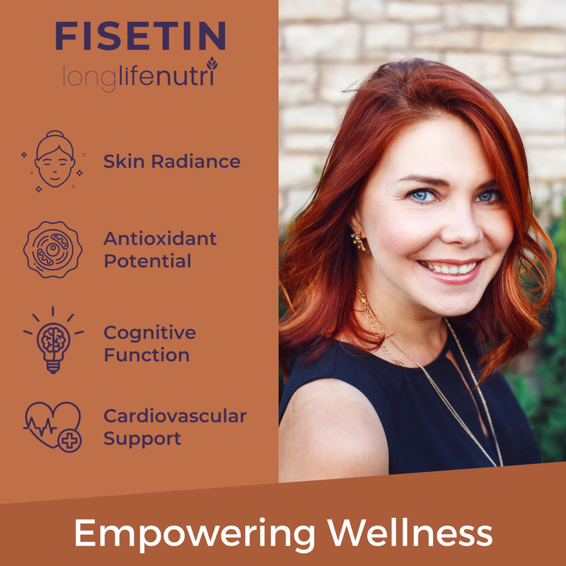 Fisetin 100mg - from Rhus Succedanea Stem Extract, 120 Vegetarian Capsules, Senolytic Supplement for Aging & Longevity, 4-Month Supply, Organic, GMP Certified, Made in USA 120 Count (Pack of 1)