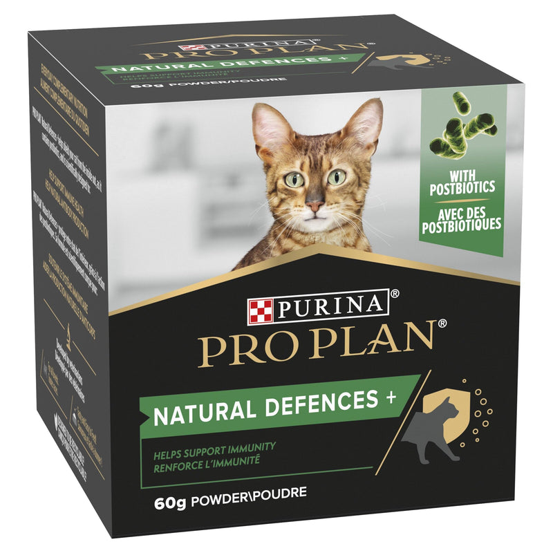 PRO PLAN Cat Natural Defences Supplement | Immune health support, immune system, antibody production | with postbiotics | Adult and Senior cats | Powder 60 g