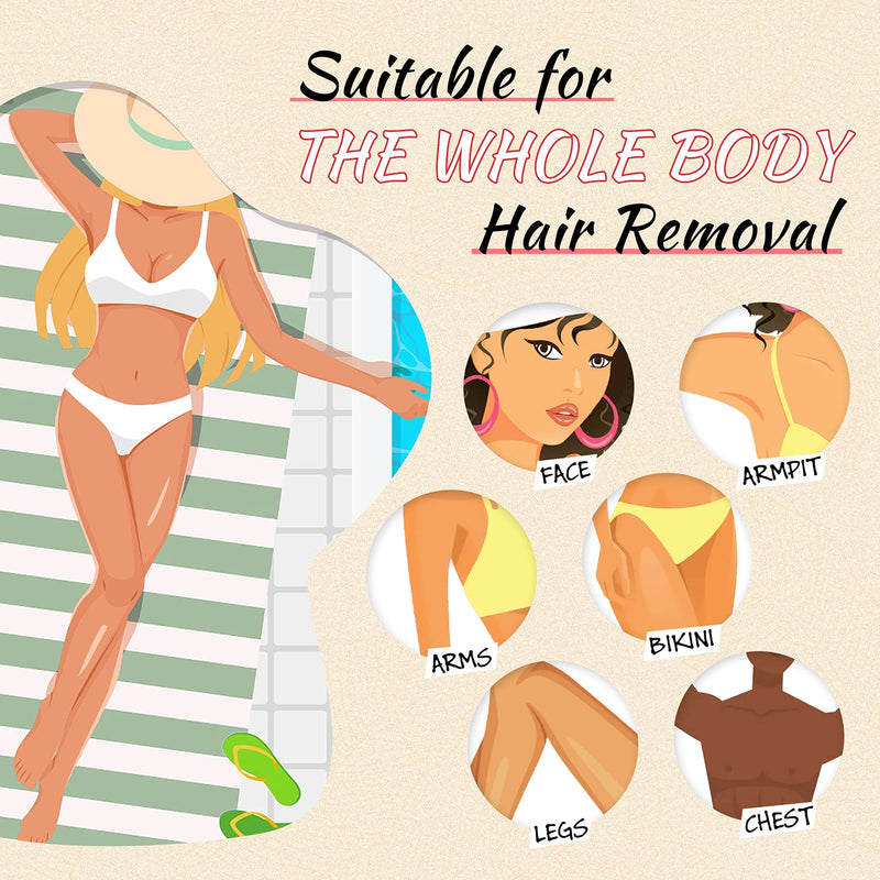 1lb Refill Wax Beans for Hair Removal Kit, Brazilian Coarse Waxing for Bikini, Face, Eyebrow, Back, Chest, Legs, Armpit, At Home Waxing Beads for Women Men Off-white - BeesActive Australia