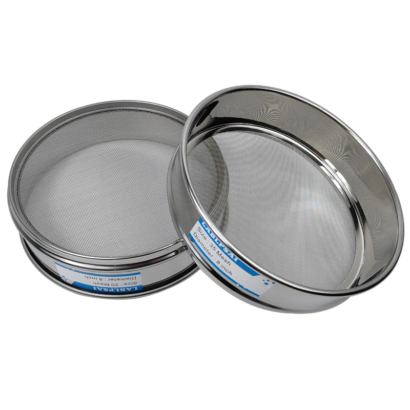 35 Mesh Lab Sieves 8" Diameter 304 Stainless Steel Wire Cloth Test Sieve for Industrial Laboratory Home 35 mesh - BeesActive Australia