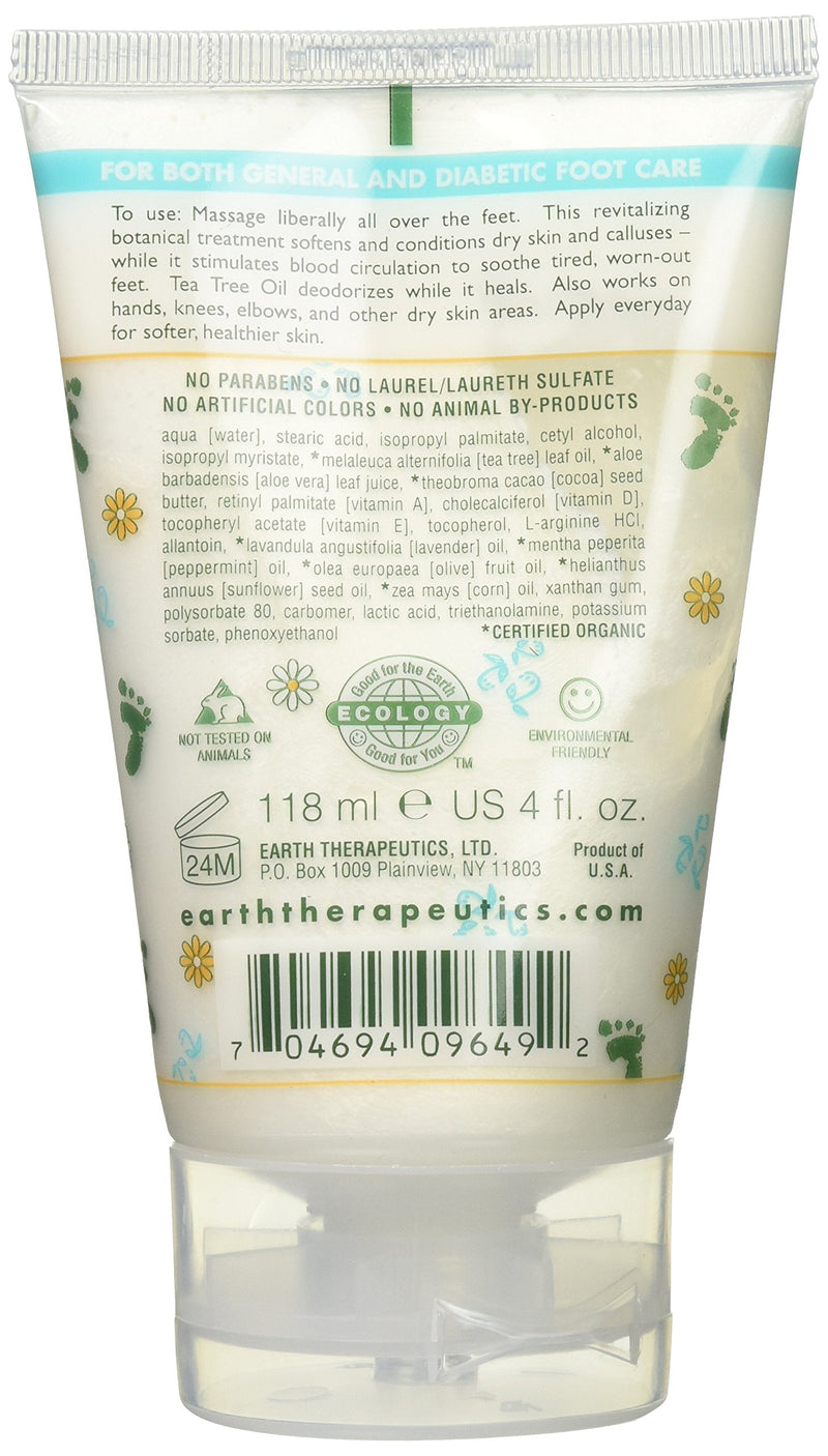 Earth Therapeutics, Foot Repair Balm, 4 Ounce 4 Ounce (Pack of 1)