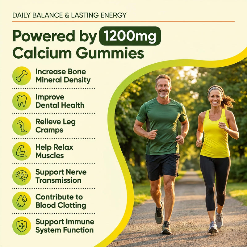 (2 Pack) Calcium Citrate 600-1200 mg with Vitamin D3 Gummies for Women Men | Calcium Supplements For Bone & Teeth Support, High Absorption, Easy to Digest, Sugar Free, Vegan, Orange Flavor,60 Day Supply 60 Count (Pack of 2)