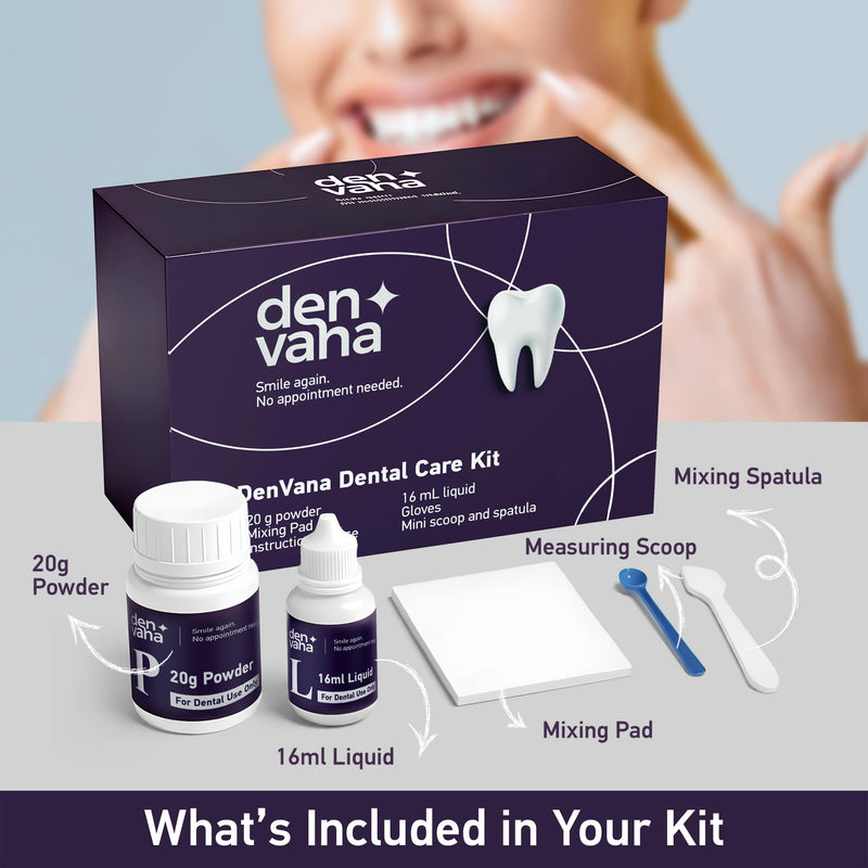 Dental Cement Kit – Zinc Oxide Eugenol Temporary Filling & Crown Repair | Tooth Repair Kit for Broken or Loose Caps, Bridges & Dentures | Strong Adhesive Glue | Instant Smile Fix | US Brand