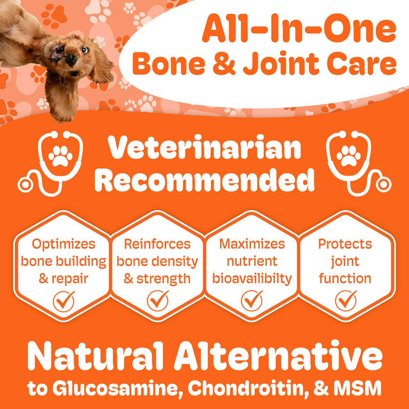Boneo Canine Maintenance Formula- Lactoferrin-Based Bone and Joint Supplement for Dogs- 90 Ct Dual Pack Chewable Tablets, Liver and Sausage Flavor