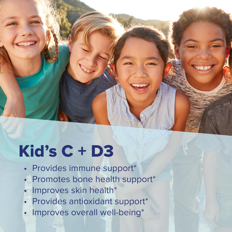 Superior Source Kid's Vitamin C & D3 Clean Melts - Immune Support Supplement for Children - Less Sugar - Non-GMO & Gluten-Free - 90 MicroLingual Instant-Dissolve Melts 30 mcg, 400 IU