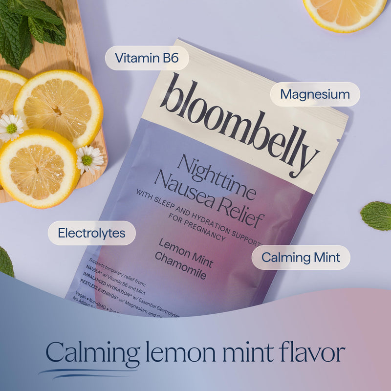 Morning Sickness + Nausea Relief. Electrolytes Hydration Support. Safe Sleep Support + Prenatal Vitamins with Magnesium, Vitamin b6. First Trimester Pregnancy Must Haves 30 Servings Nighttime