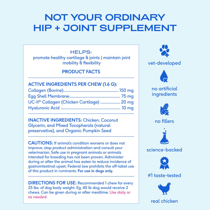 Native Pet Advanced Gut & Mobility Support: Hip & Joint Supplement for Dogs - Helps Maintain Healthy Cartilage & Joint Flexibility & GutWell Power Poop - Dog Fiber Supplements - 60 Count