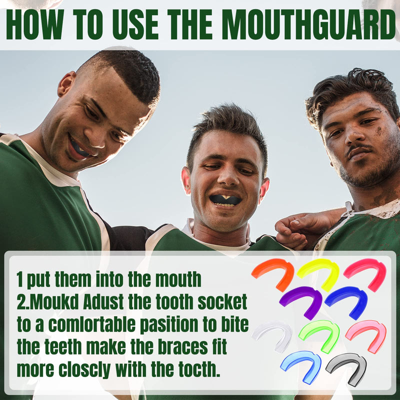 Kathfly 100 Pcs Youth Mouth Guard Football Mouth Guards Bulk Sports Mouthguard Athletic Football Mouthpiece Gum Protection for Boxing Basketball Hockey Karate(Fresh Colors)