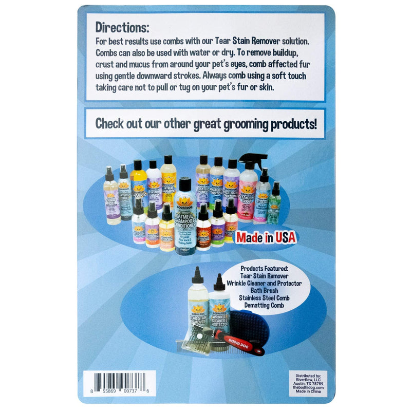 Bodhi Dog Tear Eye Stain Remover Combs | Set of 2 | Clean and Remove Crust, Dirt, Buildup around Pet Eyes | Best for Dogs & Cats Fur and Coats Tear Stain Remover Combs - BeesActive Australia