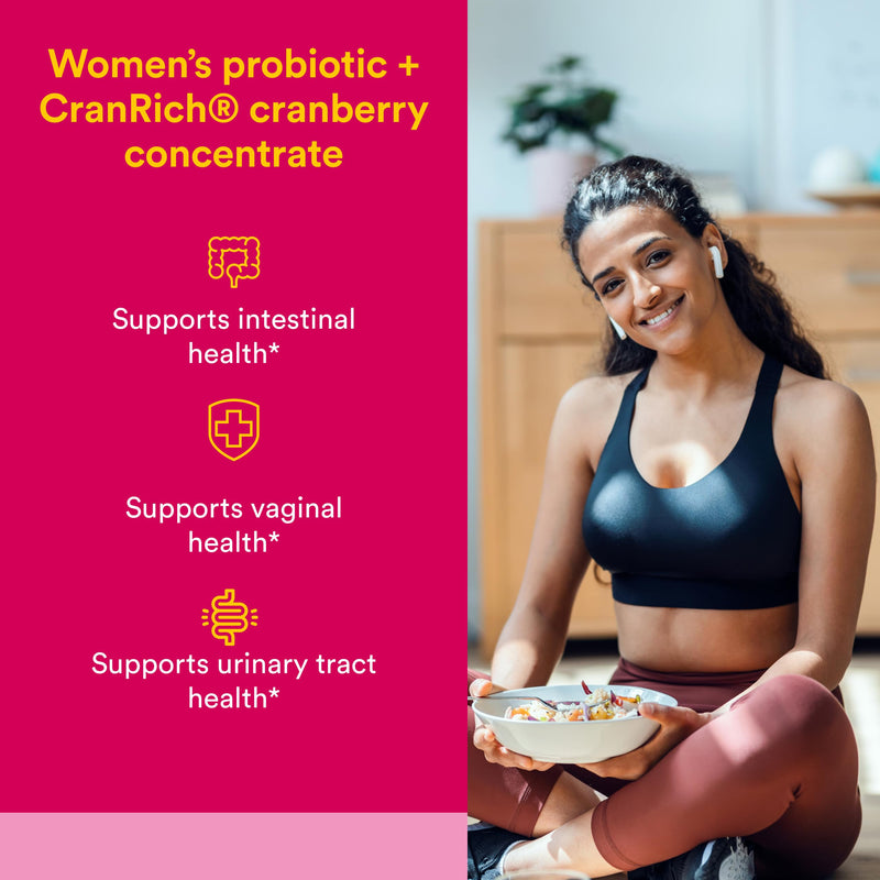 Natural Factors Ultimate Probiotic Women's Every Day - Digestive Health Support Supplement - Probiotic Supplement for Urinary Tract & Vaginal Health Support - 60 Vegetarian Capsules (60 Servings)