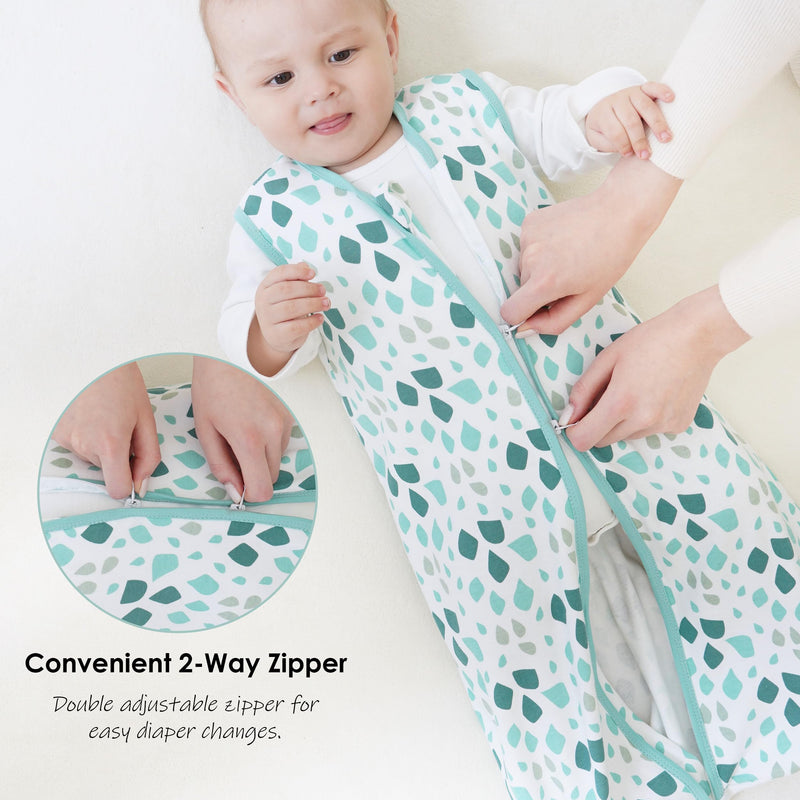 Cute Castle Baby Sleep Sack 0-6 Months - Lightweight 100% Cotton 2-Way Zipper TOG 0.5 Infant Wearable Blanket, Newborn Essentials Toddler Sleep Clothes (3 Pack Green) - BeesActive Australia