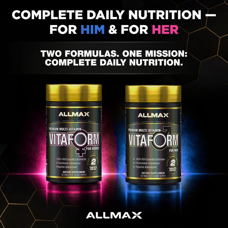 ALLMAX Vitaform Multivitamin Tablets for Women, 60 Count | Supports Women's Health, Promotes Energy & Immune Function, Vitamins, Minerals & Antioxidants, Vegan Formula