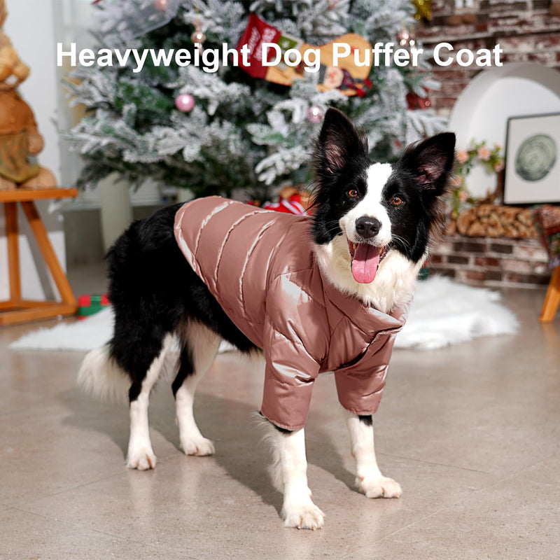 Heavyweight Dog Puffer Coat for Extra Cold Winter,Thicken Warm Insulated Puppy Down Jacket for Small Dogs,OrangePink S OrangePink - BeesActive Australia