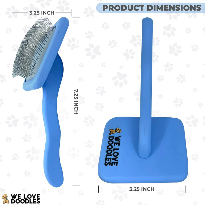 We Love Doodles Dog Slicker Brush for Grooming Pet Hair - Best Brushes For Poodle & Golden Doodle - Long Haired Brush For Dogs - Goldendoodle Long Pin Brush For Dematting (Large) Large Slicker Brush - BeesActive Australia