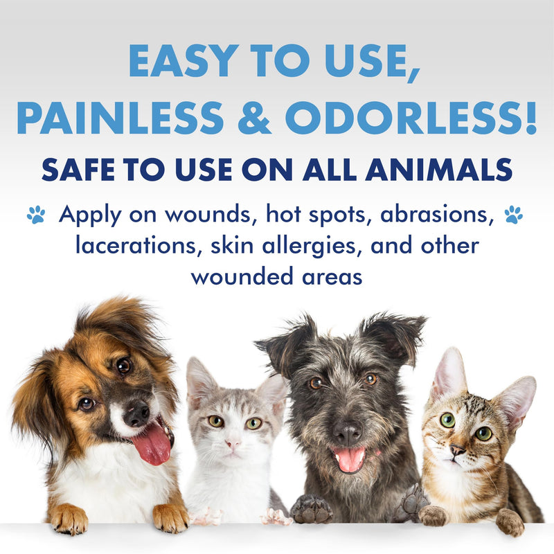 PetSilver Wound & Skin Spray with Patented Chelated Silver, Allergy Relief for Dogs Itching, Hot Spot Treatment for Dogs, Cat and Dog Wound Care, Natural Skin Soother for Dogs, USA, 4 fl. oz. 4 oz - BeesActive Australia