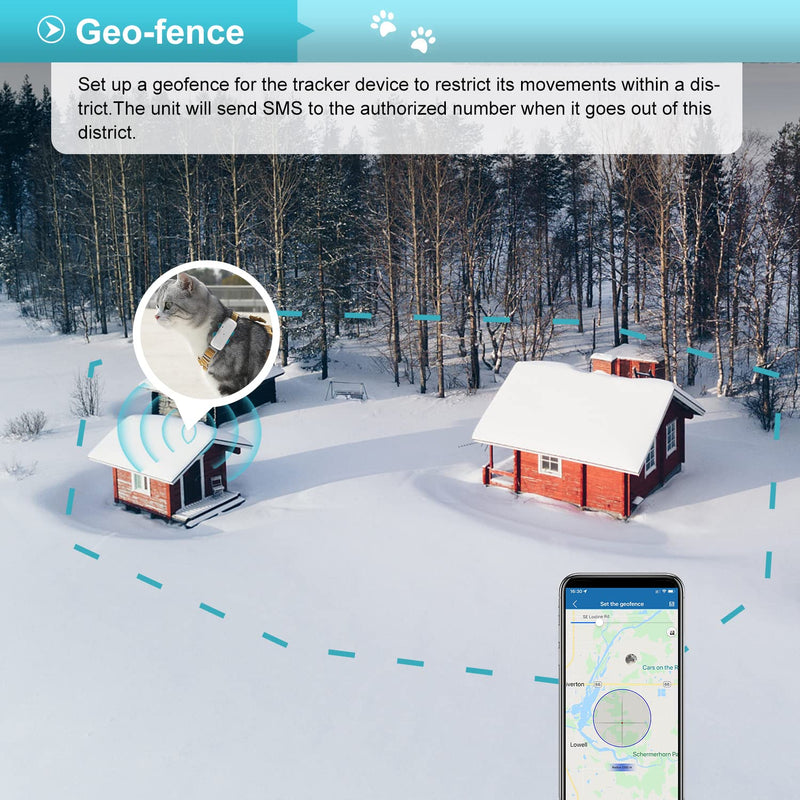 TKMARS 4G GPS Tracker Dog Tracker Dog with Audible and Visual Alarm, SOS Free Applications No Subscription Required, IP66 Waterproof 4G TK911PRO - BeesActive Australia