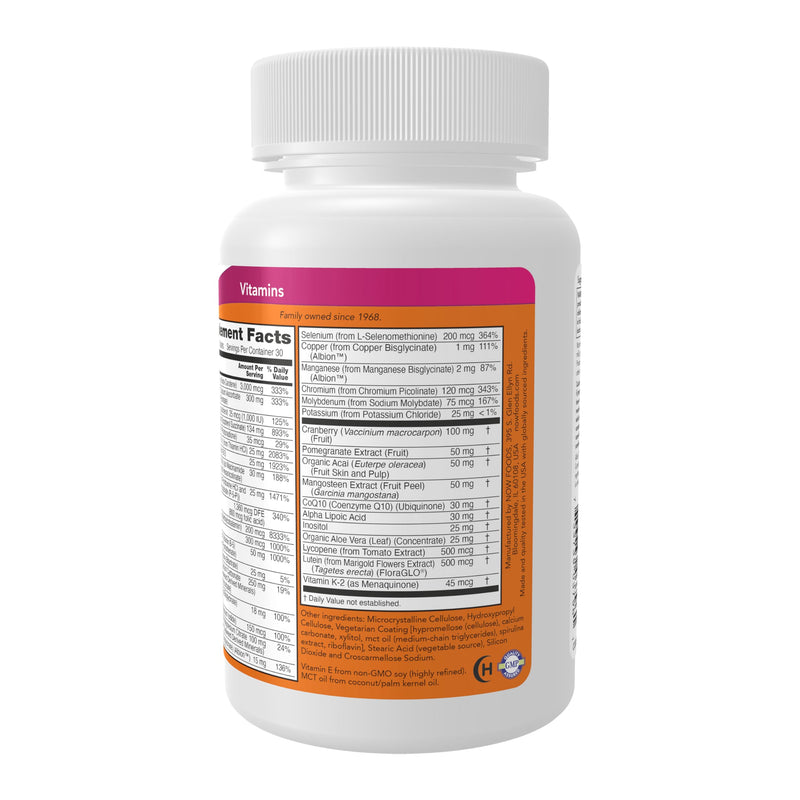 NOW Foods Supplements, Eve™ Women's Multivitamin with Cranberry, Alpha Lipoic Acid and CoQ10, plus Superfruits - Pomegranate, Acai & Mangosteen, 90 Tablets 90 Count (Pack of 1)