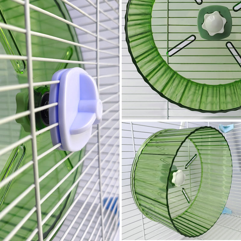 Hamster Wheel,Silent Hamster Wheel,Quiet Hamster Wheel,Hamster Exercise Wheel,Adjustable Stand Silent Hamster Wheel for Hamsters,Gerbils,Mice,Small Animals (Ф 6.7 inch, Transparent) Ф 6.7 inch - BeesActive Australia