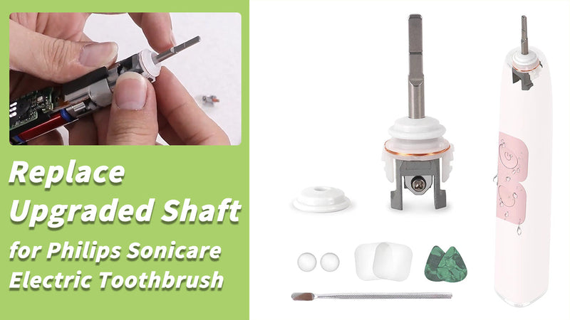 Upgraded Electric Toothbrush Metal Shaft Link Rod Compatible with Philips Upgraded metal shaft with rubber seal