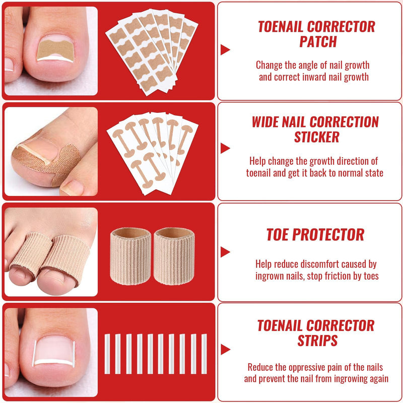 Ingrown Toenail Removal Kit, Ingrown Toenail Tool Kit with Ingrown Toenail Corrector, Ingrown Toenail Drops, Corrector Patch, Toenail Clipper, Nail File Lifter Tools - BeesActive Australia