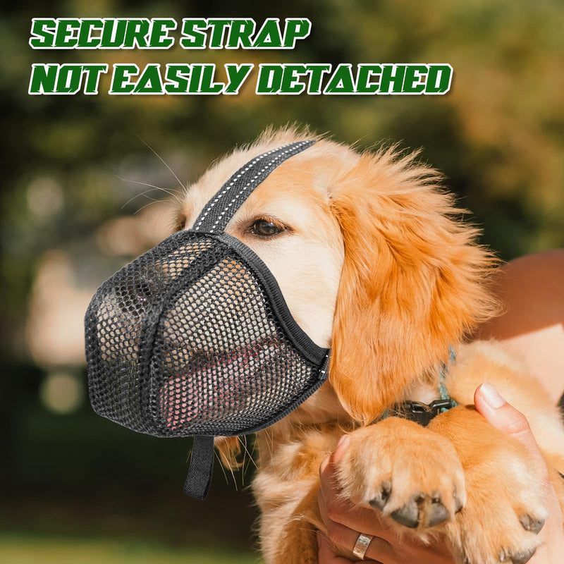 ILEPARK Muzzle for Dogs, Soft Mesh Muzzle for Puppies Small Medium Large Dogs, Muzzle Anti-Bite Anti-Chew (XL, Black) XL - BeesActive Australia