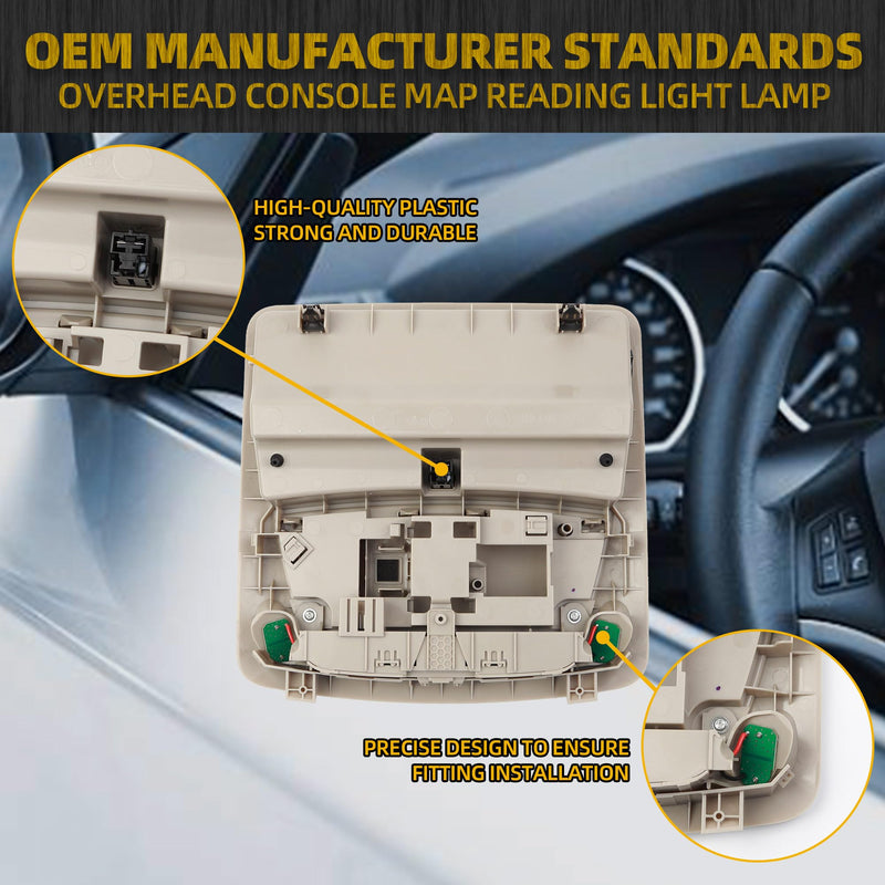 Dasbecan Interior Overhead Console Map Reading Light Lamp Without Sunroof Compatible with Nissan Altima 2013-2018 Teana 2013-2018 Sentra 2013-2015 Replace 26430C990D With Sunroof - BeesActive Australia