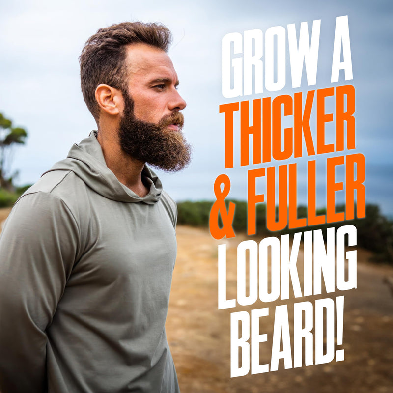 Wild Willies Beard Growth Vitamins - Natural BioSitol ASX Complex Beard Growth Supplements for Men - 60 Capsules Anti Hair Loss Pills - Supplement for Fuller Thicker Beard Support, Prevent Itchiness Beard Growth Supplement