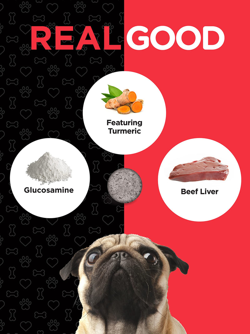 Horbäach Glucosamine for Dogs | 150 Chews | Hip and Joint Supplement for Dogs | Glucosamine, Chondroitin, MSM, Turmeric and More | Non-GMO & Gluten Free | by River & Rula 150 Count (Pack of 1) - BeesActive Australia