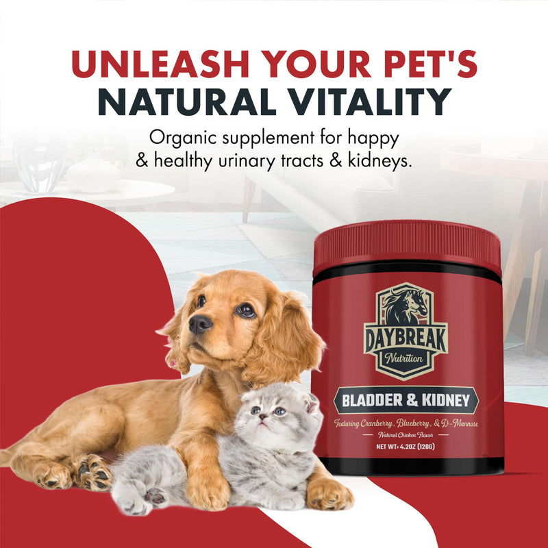 Bladder and Kidney Relief for Dogs & Cats by Daybreak Nutrition | Powder Cranberry Supplement for Dogs and Cat for UTI Treatment & Urinary Support | Dog & Cat Urinary Tract Infection Remedy Supplement 30 Servings - BeesActive Australia